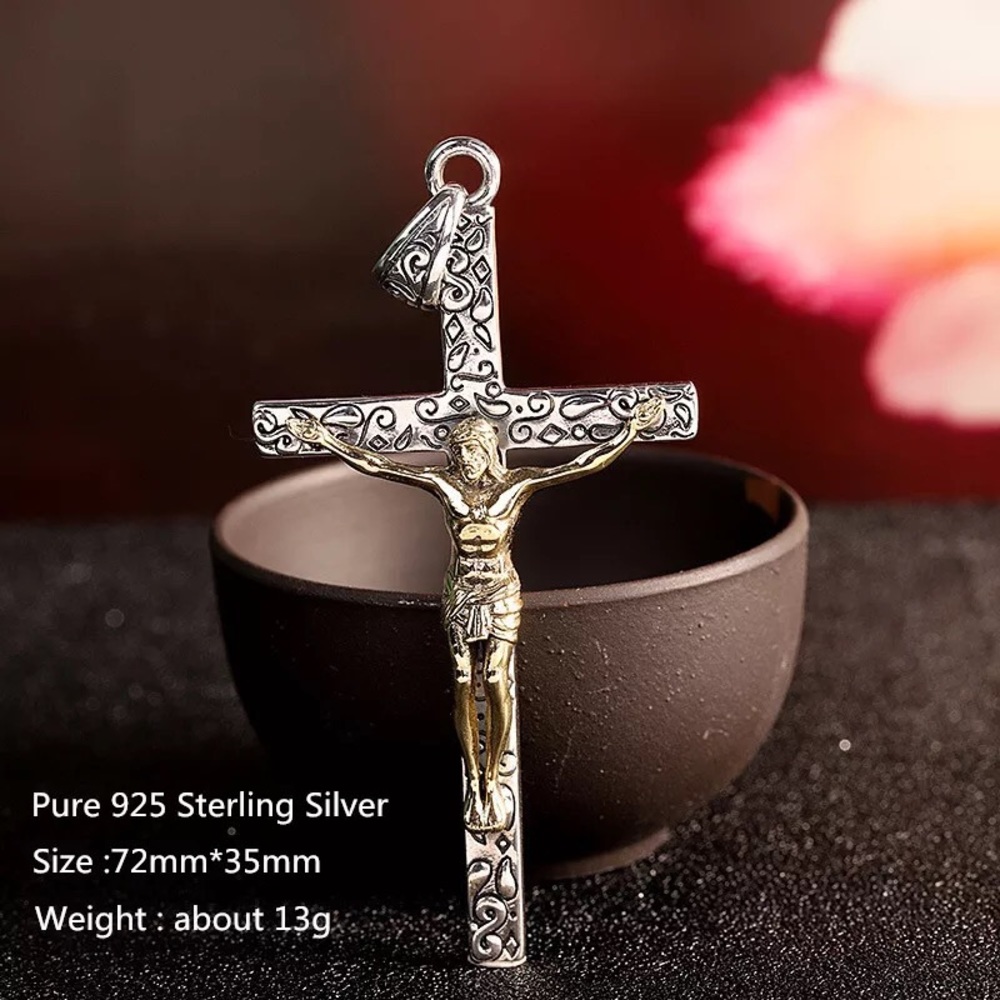 Sterling Silver Cross Pendant - Picture 2 of 4